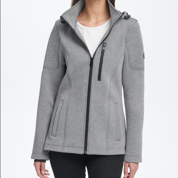 Andrew Marc Jackets & Blazers - ANDREW MARC Grey Removable Hood Scuba Jacket sz L